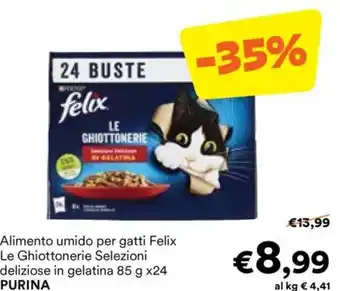 Alimento umido per gatti Felix Le Ghiottonerie Selezioni deliziose in gelatina PURINA