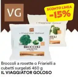 Unes Broccoli a rosette o Friarielli a cubetti surgelati IL VIAGGIATOR GOLOSO offerta