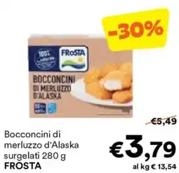 Unes Bocconcini di merluzzo d'Alaska surgelati FROSTA offerta
