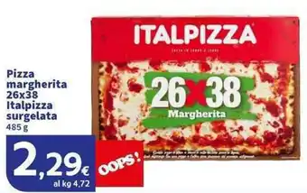 Pizza margherita 26x38 Italpizza surgelata