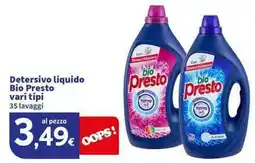 Sigma Superstore Detersivo liquido Bio Presto offerta