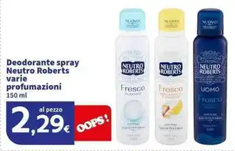 Sigma Superstore Deodorante spray Neutro Roberts offerta