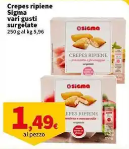 Sigma Superstore Crepes ripiene Sigma vari gusti surgelate offerta