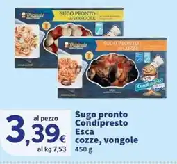 Sigma Superstore Sugo pronto Condípresto Esca cozze, vongole offerta