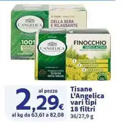 Sigma Superstore Tisane L'Angelica 18 filtri offerta