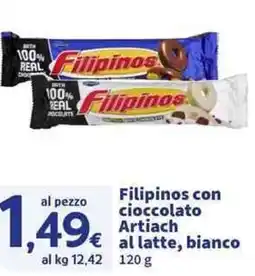 Sigma Superstore Filipinos con cioccolato Artiach al latte, bianco offerta