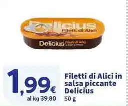 Sigma Superstore Filetti di Alici in salsa piccante Delicius offerta