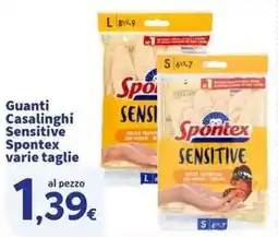 Sigma Superstore Guanti Casalinghi Sensitive Spontex offerta