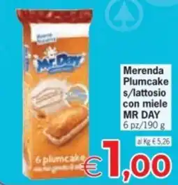 Despar Merenda Plumcake s/lattosio con miele MR DAY offerta