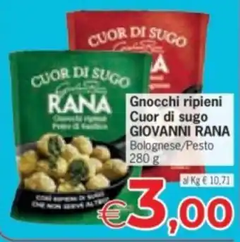 Despar Gnocchi ripieni Cuor di sugo GIOVANNI RANA offerta