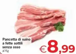 Despar Pancetta di suino a fette sottili senza osso offerta