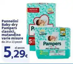 Sigma Superstore Pannolini Baby-dry Pampers classici, mutandino offerta