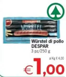 Despar Würstel di pollo DESPAR offerta
