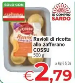 Despar Ravi Ravioli di ricotta allo zafferano COSSU offerta