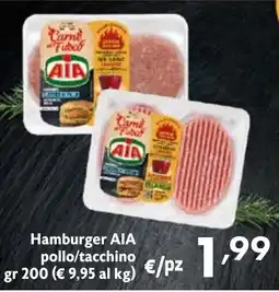 Maxi Supermercati Hamburger AIA pollo/tacchino offerta