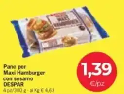 Despar Pane per Maxi Hamburger con sesamo DESPAR offerta
