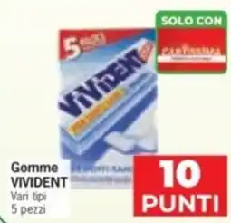Despar Gomme Gomme VIVIDENT Vari tipi 5 pezzi offerta
