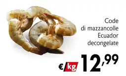 Maxi Supermercati Code di mazzancolle Ecuador decongelate offerta
