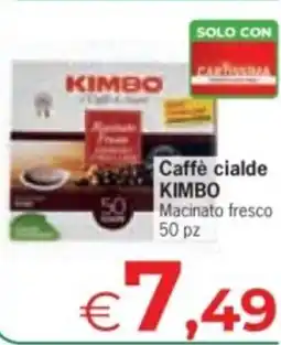 Despar Caffè cialde KIMBO Macinato fresco 50 pz offerta