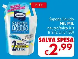 Maxi Supermercati Sapone liquido MIL MIL neutro/talco iris offerta