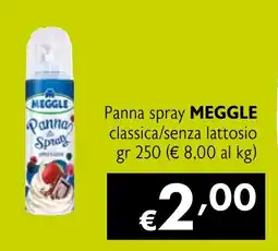 Maxi Supermercati Panna spray MEGGLE classica/senza lattosio offerta