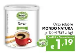 Maxi Supermercati Orzo solubile MONDO NATURA offerta