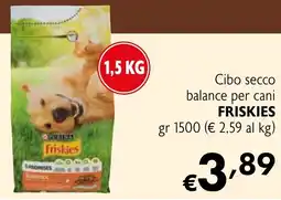Maxi Supermercati Cibo secco balance per cani FRISKIES offerta