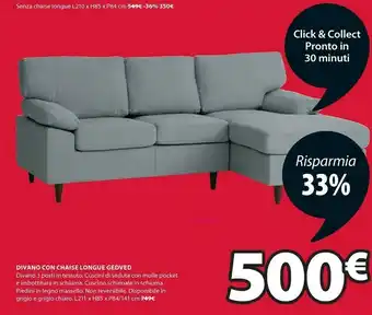 JYSK Divano con chaise longue gedved offerta