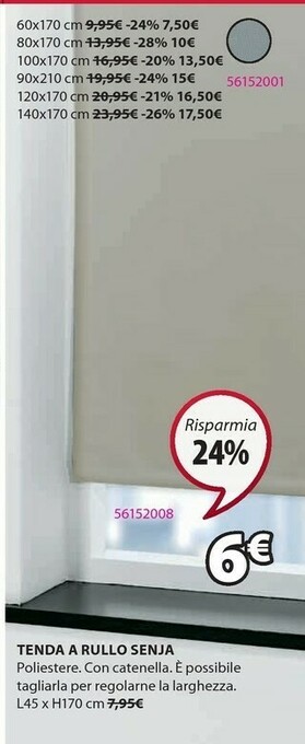 JYSK Tenda a rullo senja offerta
