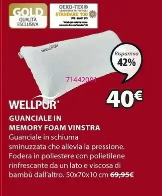 JYSK Guanciale in memory foam vinstra offerta
