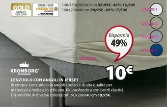 JYSK Lenzuola offerta