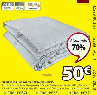 JYSK Piumino in piumino d'anatra falketind offerta