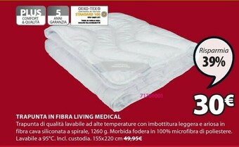 JYSK Trapunta in fibra living medical offerta
