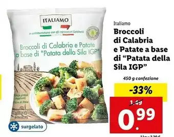 Lidl Roccoli di calabria e patate a base di patata della sila igp offerta