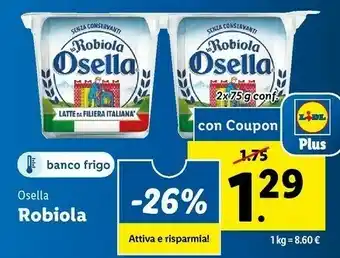 Lidl La robiola osella offerta