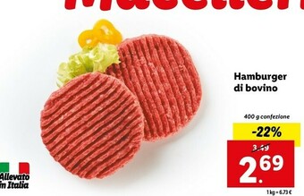 Lidl Hamburger di bovino offerta
