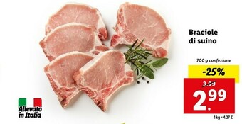Lidl Braciole di suino offerta