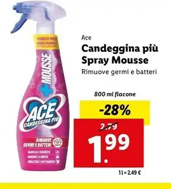 Lidl Candeggina piu spray mousse offerta