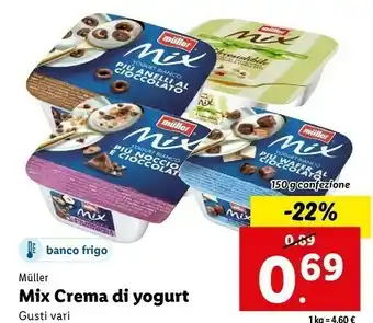 Lidl Mix yogurt bianco più fragole 150 g(ml) offerta