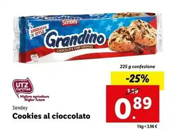 Lidl Grandino chocolate & hazelnut cookies 225 g(ml) offerta