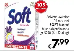 Maxi Supermercati Polvere lavatrice 105 misurini SOFT bianco/ blue oxigen/lavanda offerta