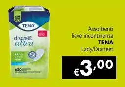 Maxi Supermercati Assorbenti lieve incontinenza TENA Lady/Discreet offerta