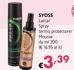 Maxi Supermercati SYOSS Lacca/ Spray termo protettore/ Mousse offerta