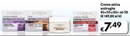 Maxi Supermercati L'OREAL Crema attiva antirughe 45+/55+/65+ offerta