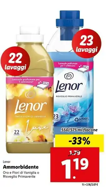 Lidl Ammorbidente oro e fiori di vaniglia offerta