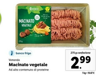 Lidl Macinato vegetale offerta
