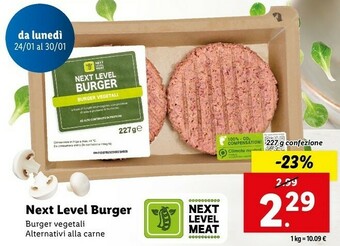 Lidl Next level burger offerta