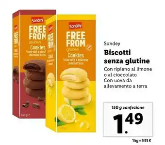 Lidl Free from glutine wafer con crema alla nocciola 175 g(ml) offerta