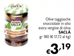 Maxi Supermercati Olive taggiasche snocciolate in olio extra vergine di oliva SACLÁ offerta