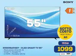Euronics SONY K55XR8APAEP-OLED SMART TV 55" offerta